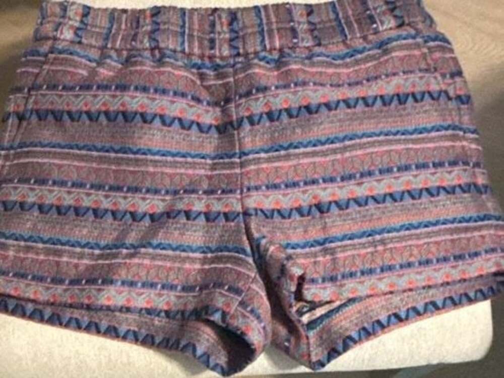 J. Crew Factory Boardwalk Jacquard Aztec Print Pull-On Shorts